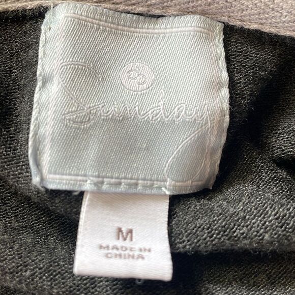 Anthropologie Sunday Striped Gray Lightweight Long Open Cardigan (Size: Med) - Picture 10 of 12